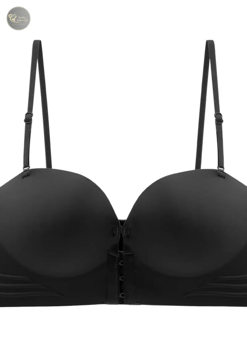 Strapless Front-Button Bra For Women, Non-Slip, Small Chest, Thickened ...